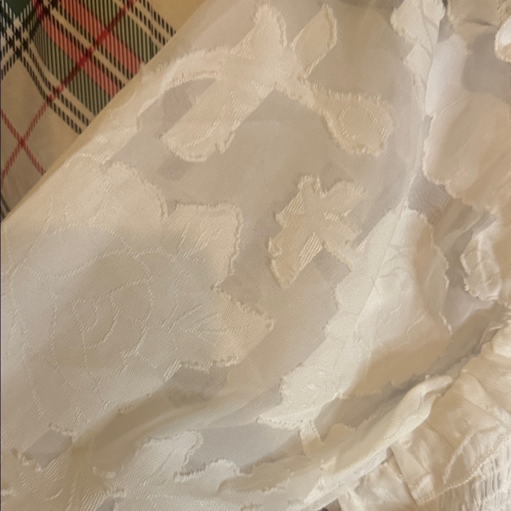 Gardenwed White Sheer Midi Dress - Picture 5 of 8